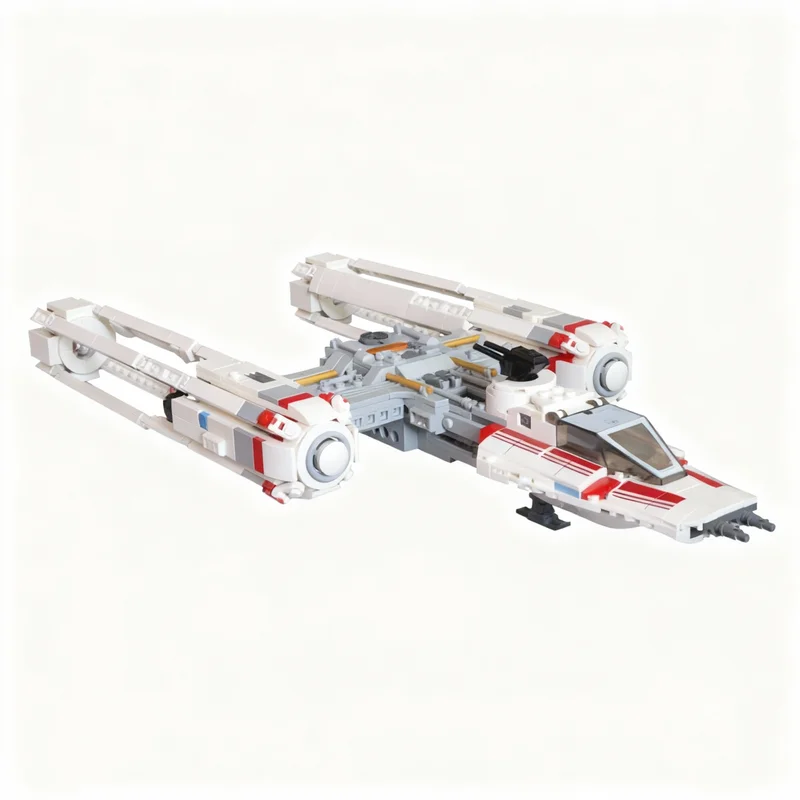 

850PCS MOC Space Battle Ucs Resistance Y Wing Model Premium Display Building Blocks DIY Creative Home Decor Gift Collectible Set