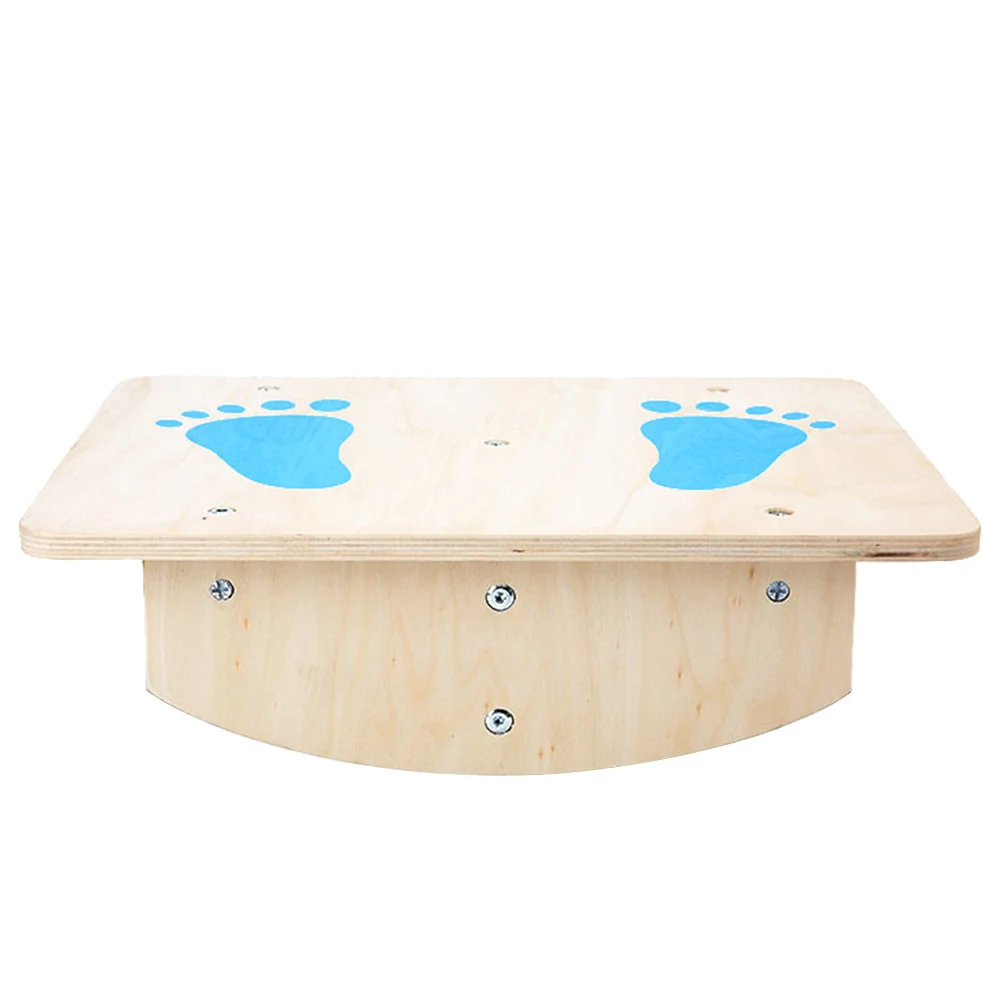 

1pc Balance Board Teaching Aids Kids Platform Stool Children Sports Trainer Wooden Single Foot Toy Premium Material Brain Fun