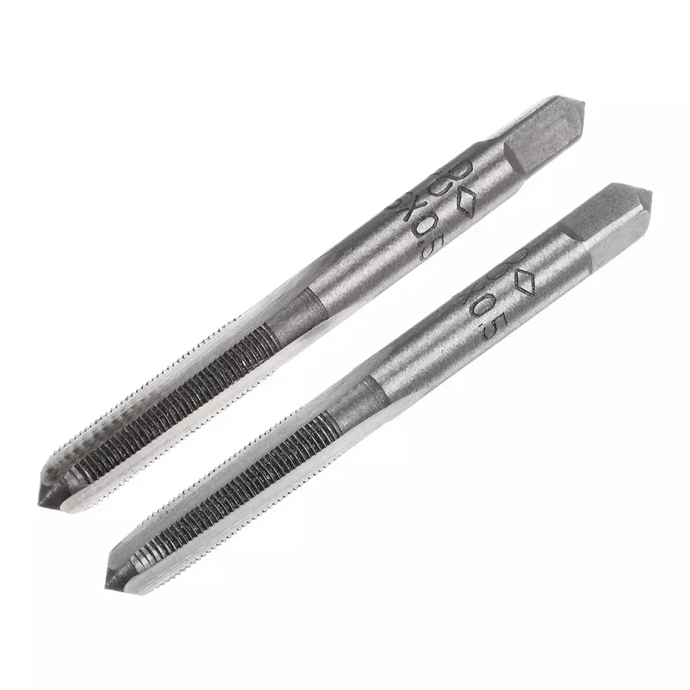 2pcs M5 X 0.5 Alloy Tool Steel Taper/Bottom Thread Taps Metric Hand Tap For Efficient Thread Processing Clear Threads