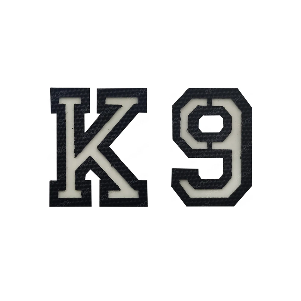 K9 Service Dog Embroidered Patches Infrared IR Reflective Rescue Dogs Thin Blue Line Tactical Rubber Luminous Decorative Badges