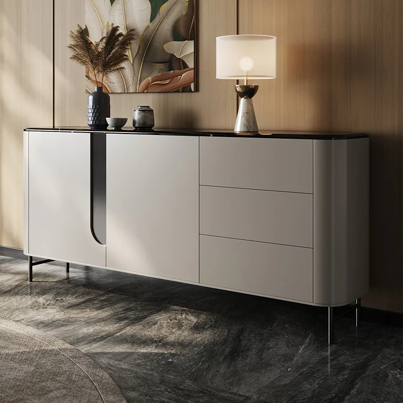 Marble side cabinet, Italian minimalist living room partition locker
