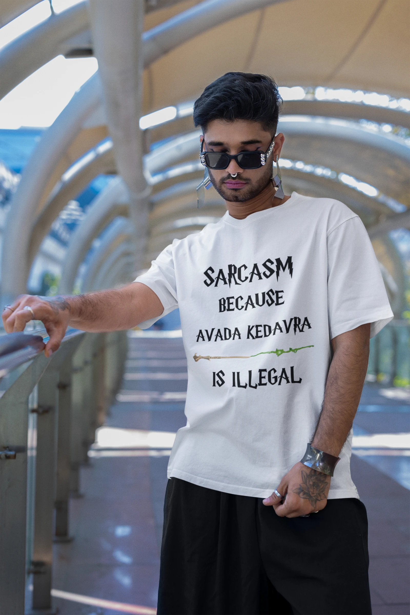 Sarcasm Because Avada Kedavra is Illegal T-Shirt, Magic Wand Shirt