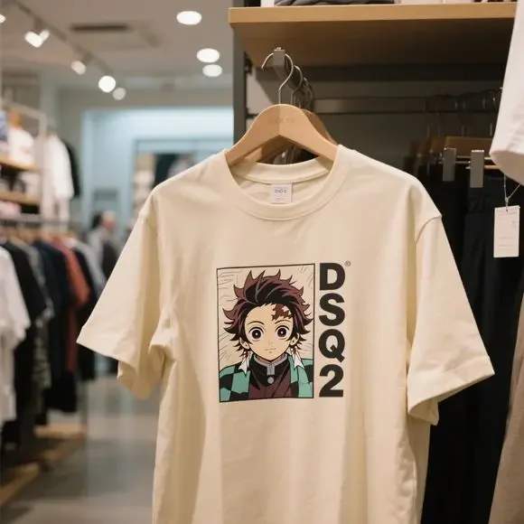 

2025 New in Nezuko Kamado Kimetsu No Yaiba Printing DSQ2 T-shirts Men's Women's Cute Harajuku Kawaii Clothes Tops