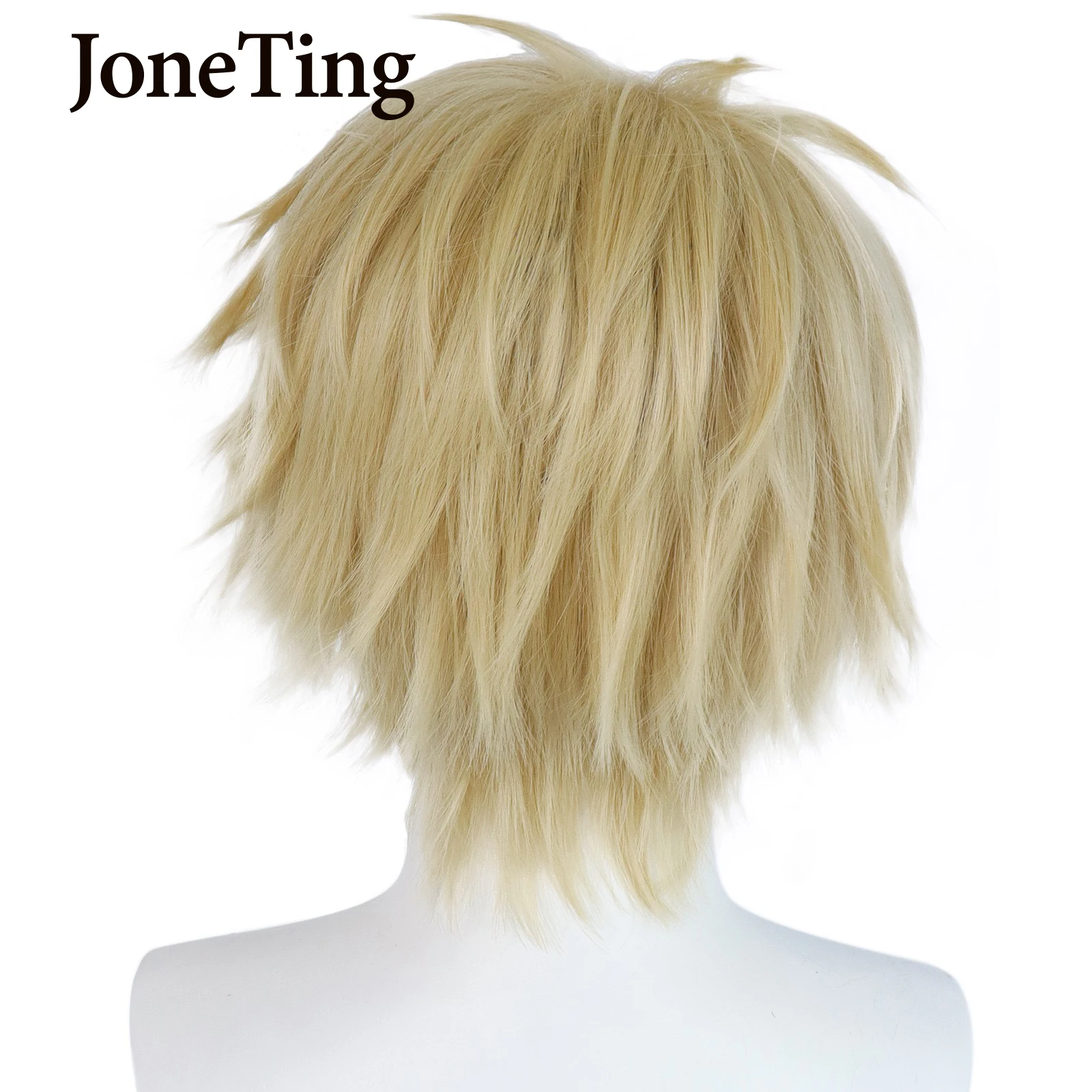 JT Wig Forger Loid Senja Sintetis Wig Pirang Pendek Wig Cosplay Keluarga Spy X Wig Rambut Serat Tahan Panas Halloween