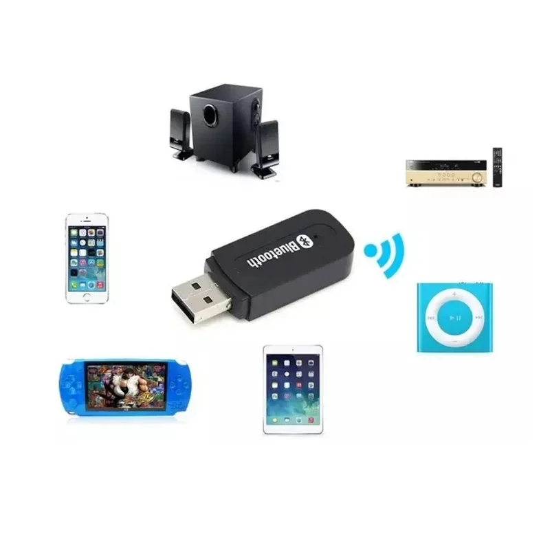 3.5 مللي متر جاك USB بلوتوث متوافق AUX سيارة لاسلكية استقبال الصوت ل A2DP استقبال الموسيقى محول للهاتف المحمول أندرويد/IOS