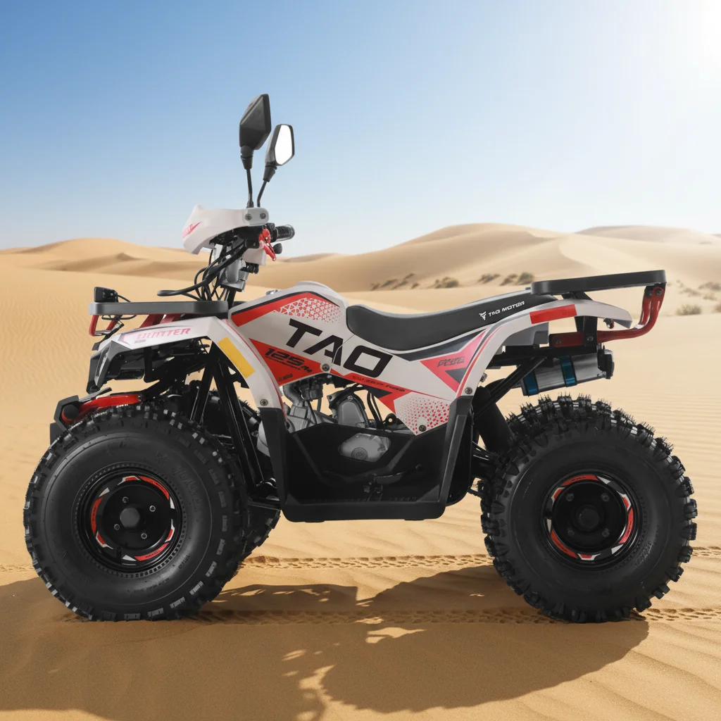 Tao Motor 2024 Off Road Farm Cheap ATV Gas Powered Cuatrimoto Quadricycle Automatic 4 Stroke Engine 125cc ATV