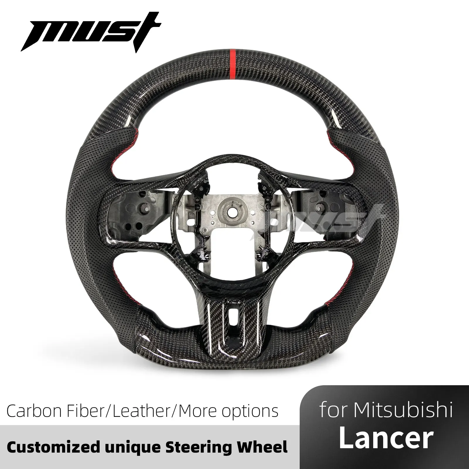 for Mitsubishi Lancer 10th Evolution EVO X GSR MR X FQ-400 Final Edition 2008-2016 Customized Sport Carbon Fiber Steering