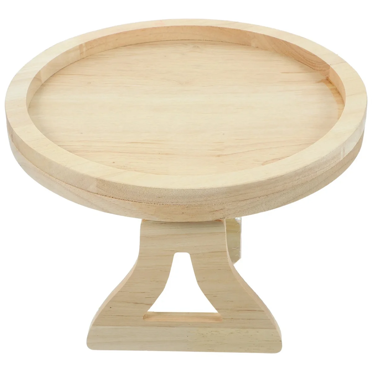 AT53 Round Foldable Wooden Sofa Clip on Side Table for Wide Couches Arm,Armrest Table for Eating/Drinks/Snacks/Remote/Control