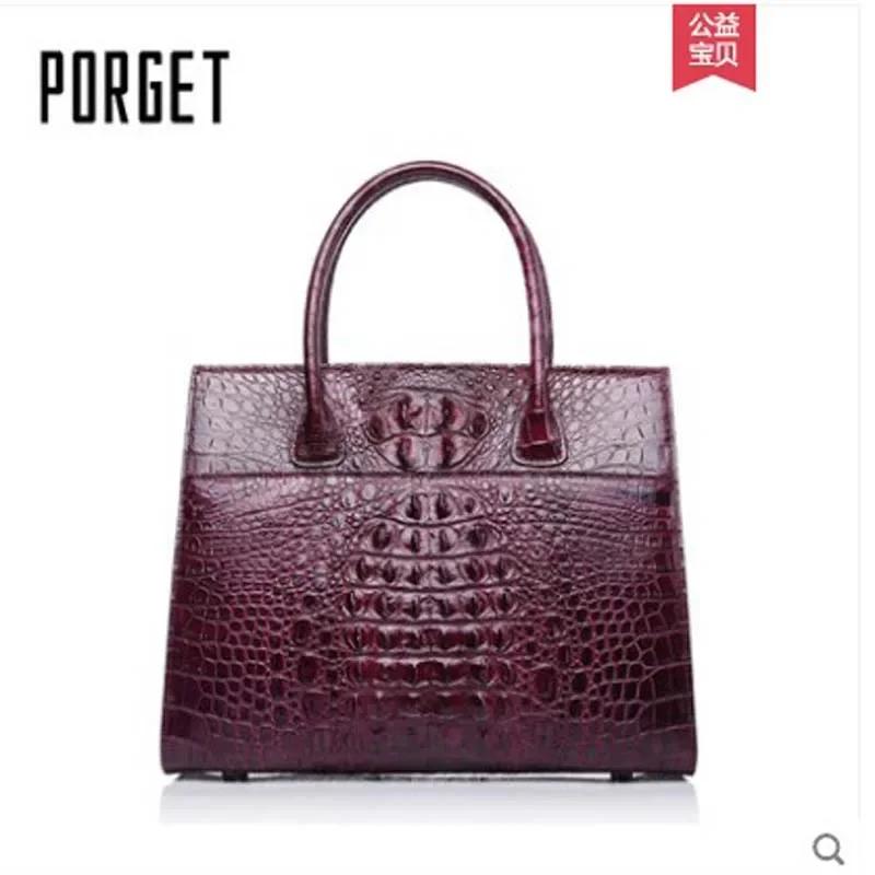 

pugete new arrival Crocodile leather handbag for ladies fashion luxury high large capacity genuine leather bag