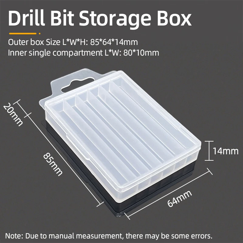 1/2pcs Batch Head Storage Box, Screwdriver Packaging Box, Milling Cutter Accessory Tool, Plastic Drill Box, Empty Packaging Box
