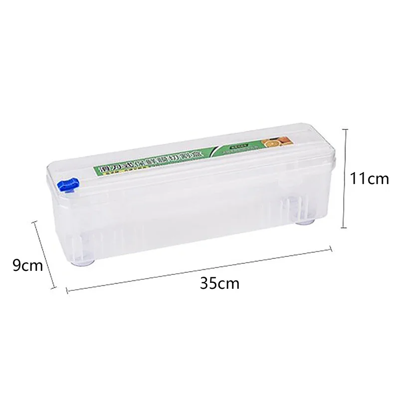 المنزلية قابلة لإعادة الاستخدام الغذاء البلاستيك مع القاطع قابل للتعديل التشبث فيلم القاطع أدوات المطبخ لوازم صحية