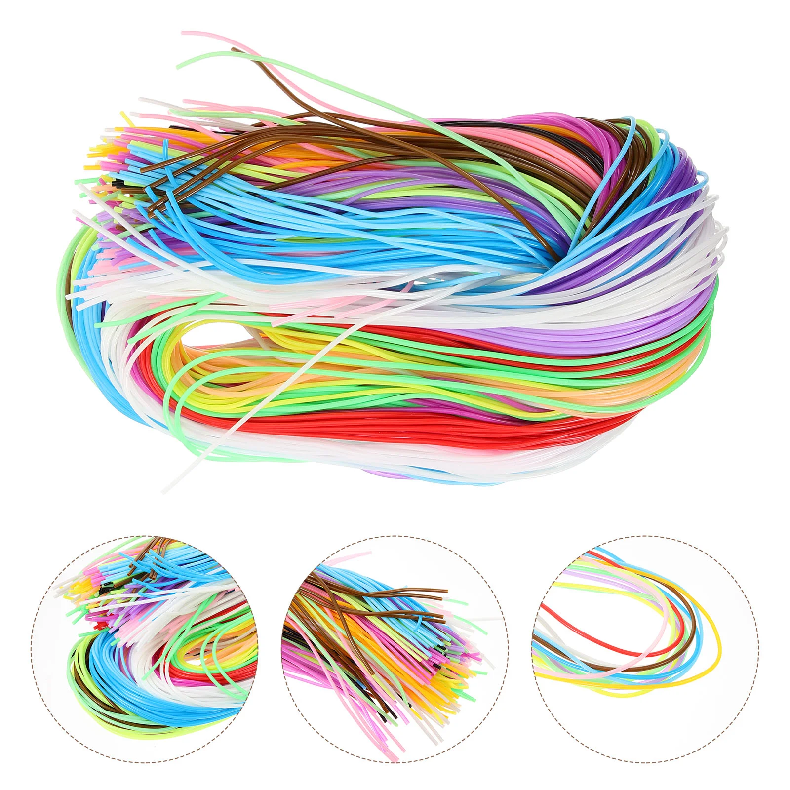 

200pcs Colorful Braided Rope PVC Braided Wire Plastic DIY Braided Rope DIY Braided String PVC cord craft trim cord