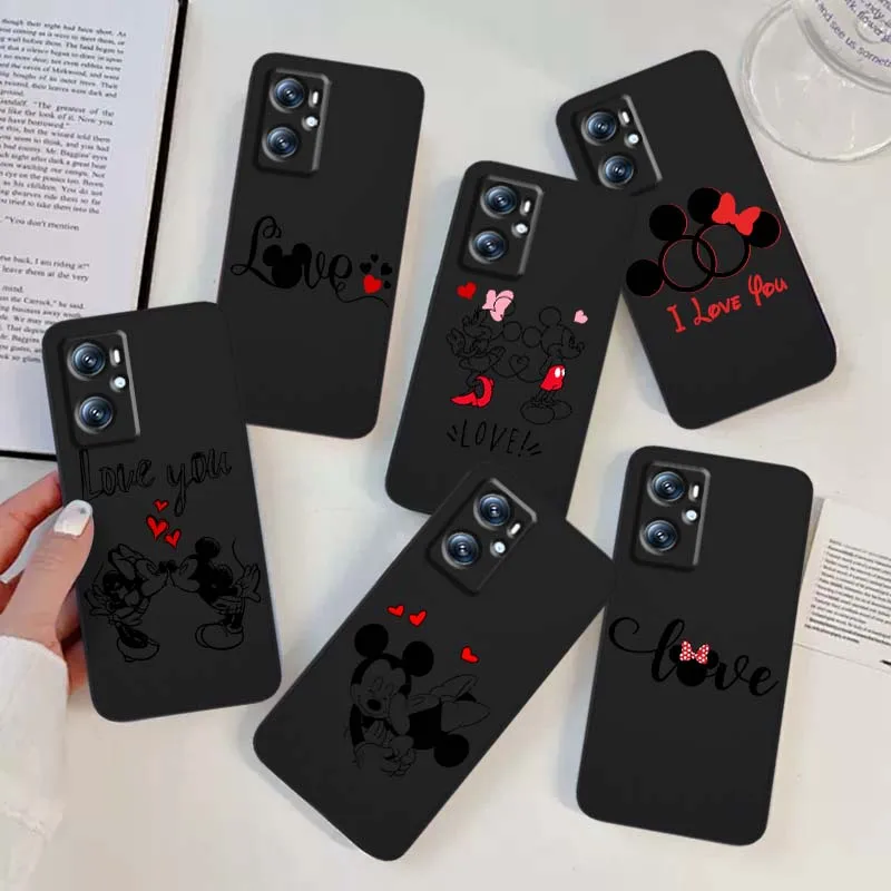 

Mickey Minnie Luxury Love For OPPO Reno 7 A96 A40 A58 5 6 Realme GT A74 A78 Neo2 A74 A78 Find X5 X3 X7 X8 Black Phone Case