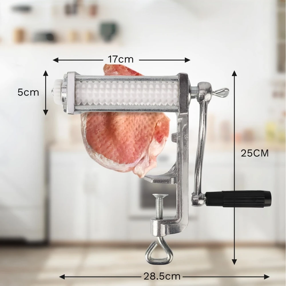 Hand Crank Meat Tenderizer Machine, Cast Iron Manual Steak Tenderizer Tool For Beef Pork Chicken Mutton Home Kitchen Gadget