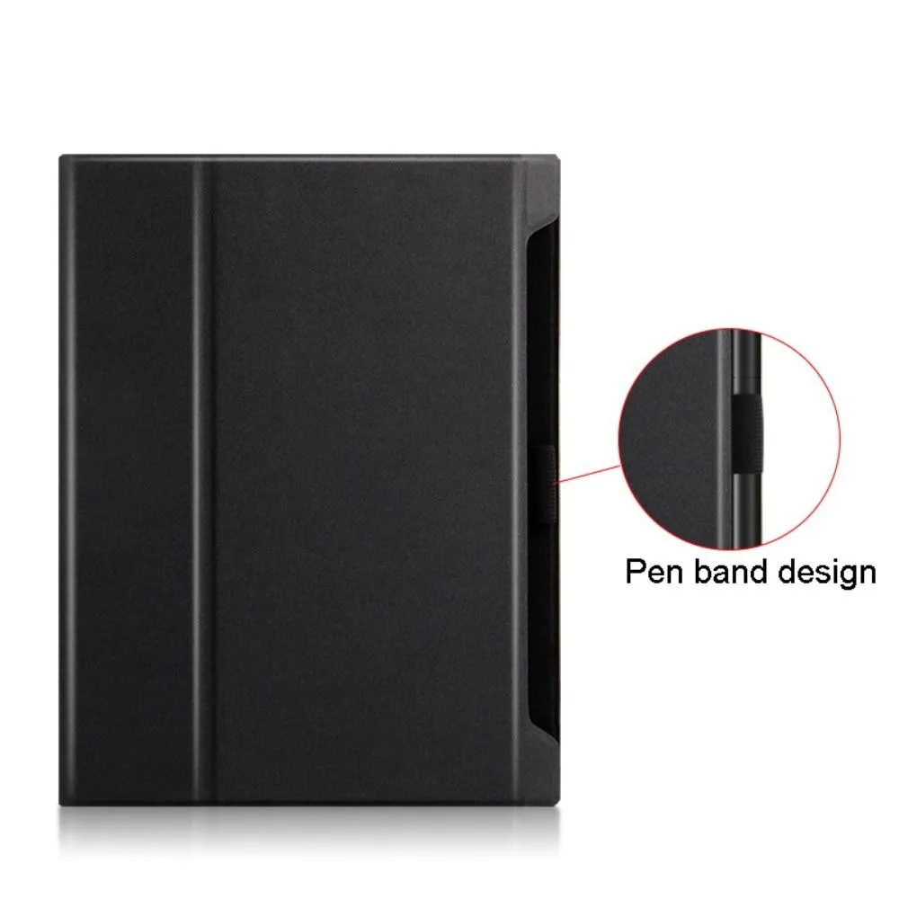 Premium Foldable E-Reader Case Paste Type with Pen Slot Folio Cover Leather Wear-resistant Protective Shell for Onyx BOOX Note5+