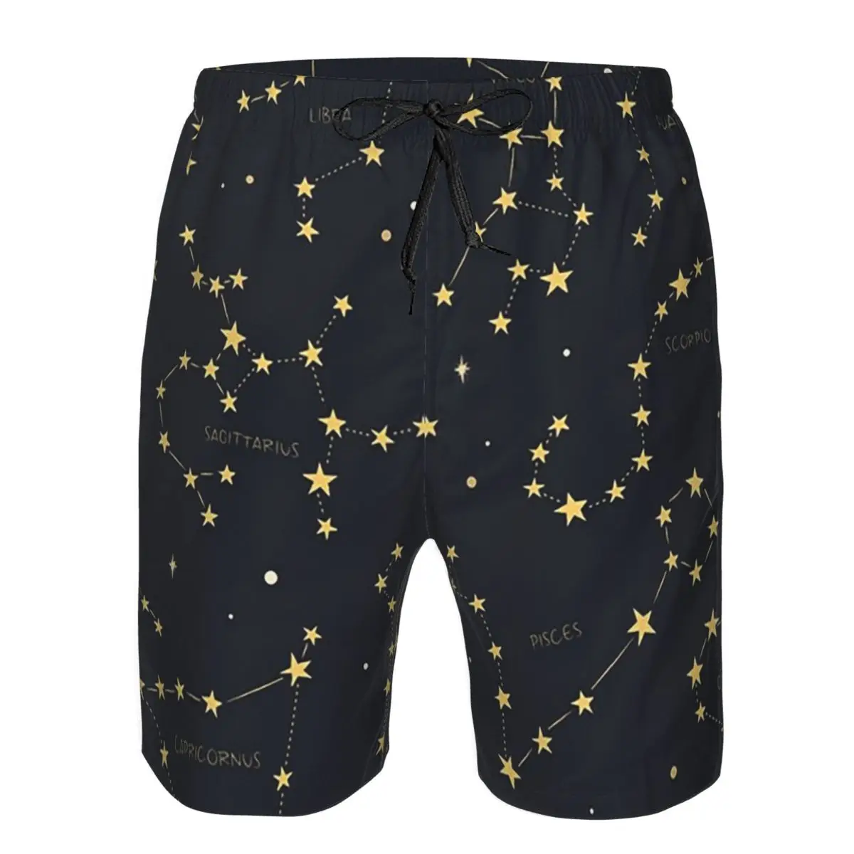 Zodiac Constellations Space Trunks Beach Board Shorts Casual Quick Dry Swim Summer Men Pants