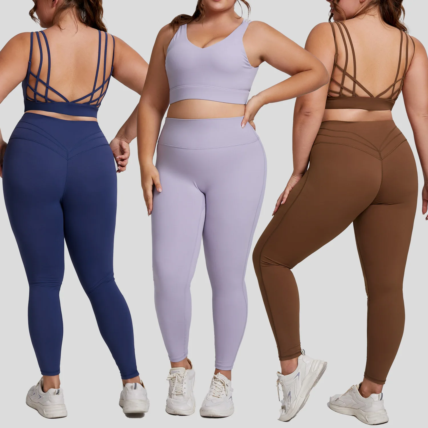 Plus Size Yoga Clothes Women's Running Sportswear Sets Womens 2 Piece Gym Set Girl Summer Workout Clothing