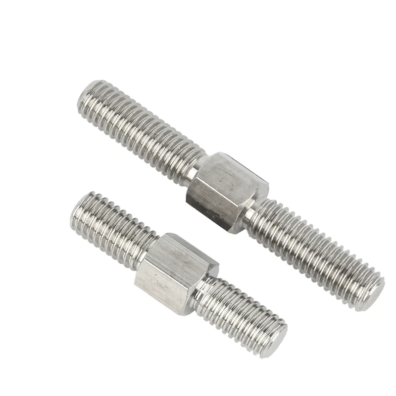 GIFANNY Doppelseitige Gewindestange M6-1,0 40mm - 150mm Doppelendgewinde 316 Edelstahl Eng verstellbare Schubstangenbolzen Schrauben(M6x50mm -5pcs