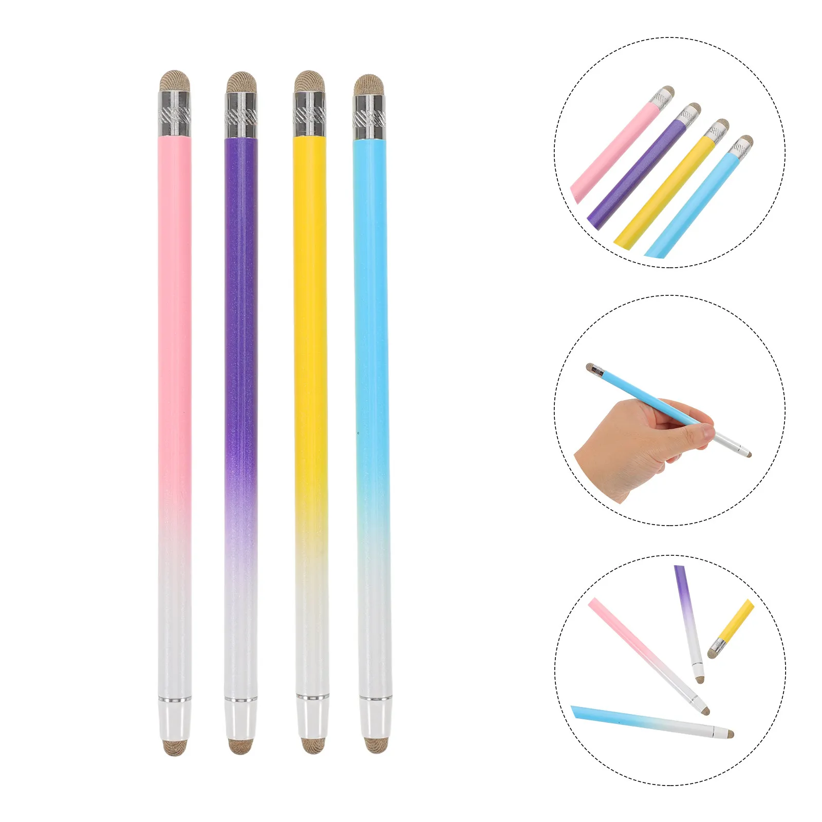 

4 шт. емкостных стилусов-карандашей для точного письма и рисования, универсальные стилусы для сенсорных экранов планшетов, смартфонов и блокнотов