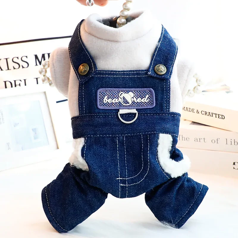 Thicken Fleece Warm Dog Jumpsuit Winter Dogs Clothes for Chihuahua Youkshire Coat Puppy Overalls Poodle Jacket Pet Apparel