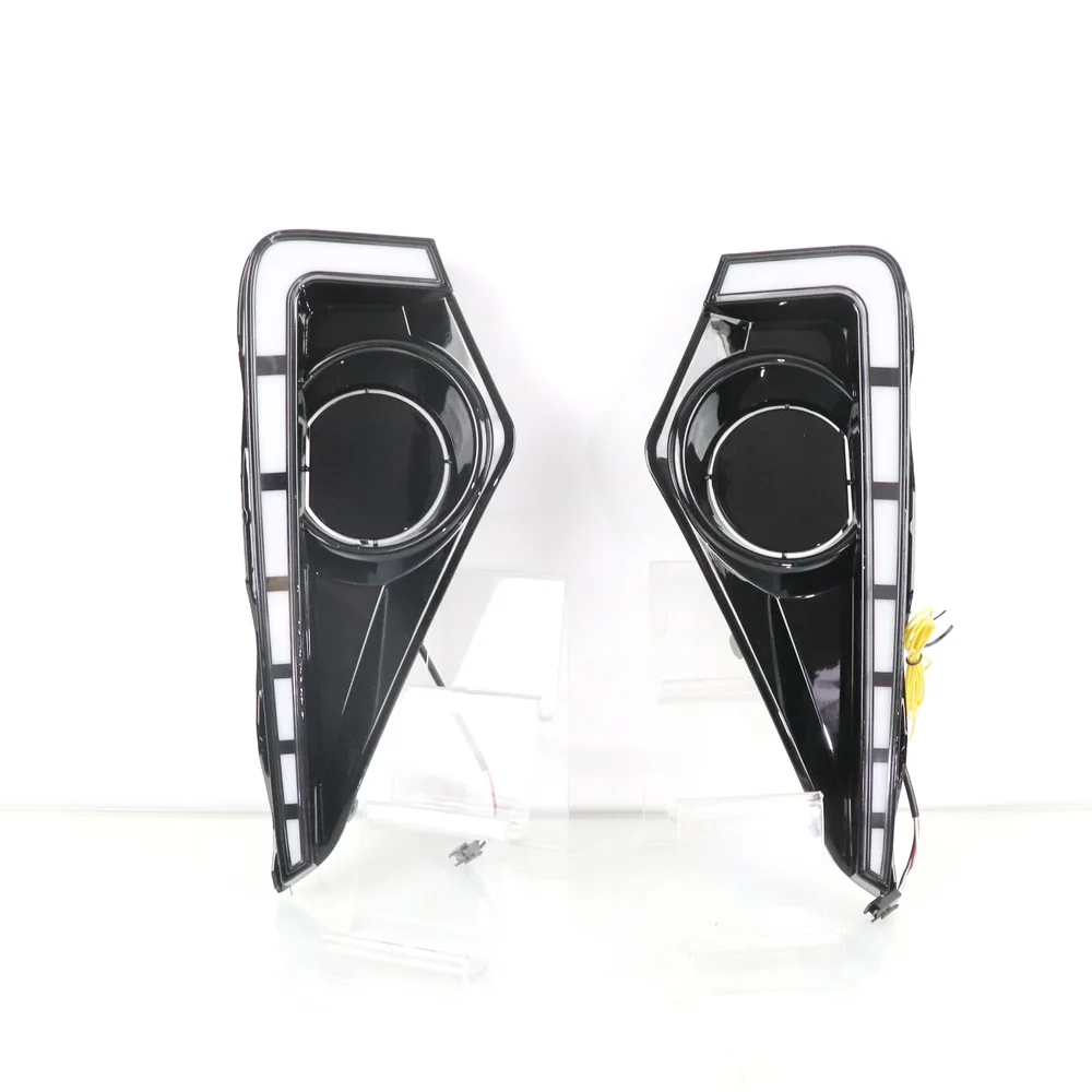 

Автомобильные дневные ходовые огни July King для Toyota Veloz 2021 2022 2023, 6000K светодиодные DRL + желтые указатели поворота Streamer, сканирование запуска