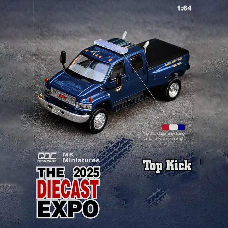 

Масштаб 1/64 GMC Topkick Alameda Pickup 2025, имитация сплава, модель автомобиля, статический дисплей, коллекционный подарок, игрушка, сувенирное украшение