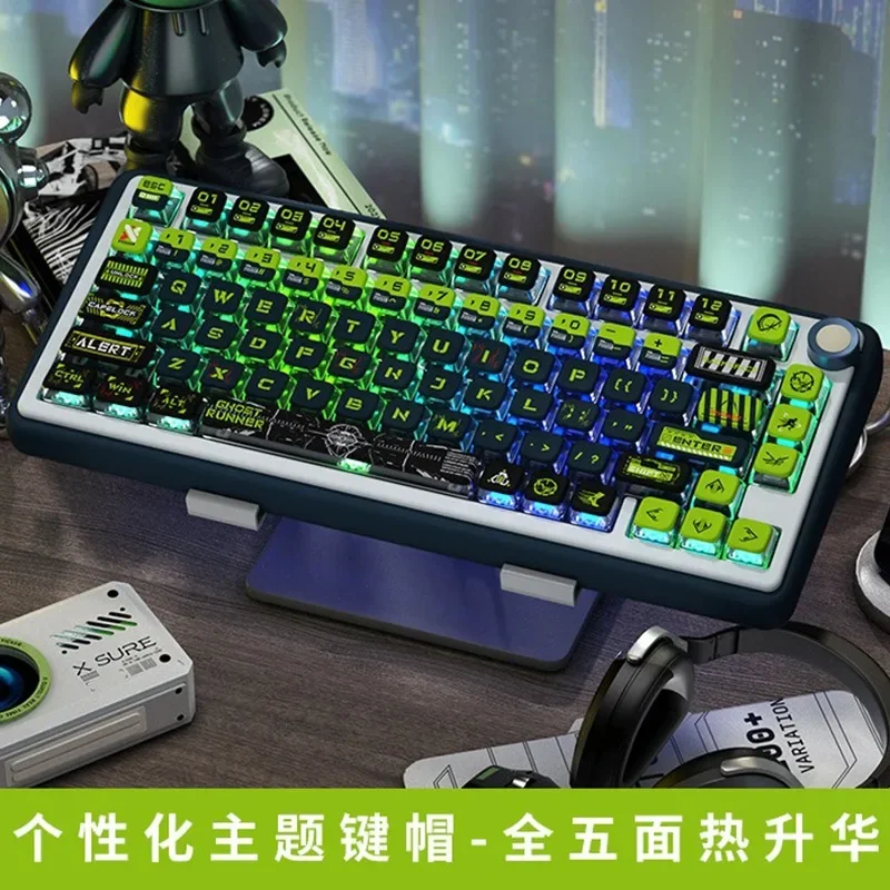 

Ghost Walker Transparent Keycap PBT Sublimation MSA High 122pcs/set Mechanical Keyboard Complete Set Collect Festival gifts