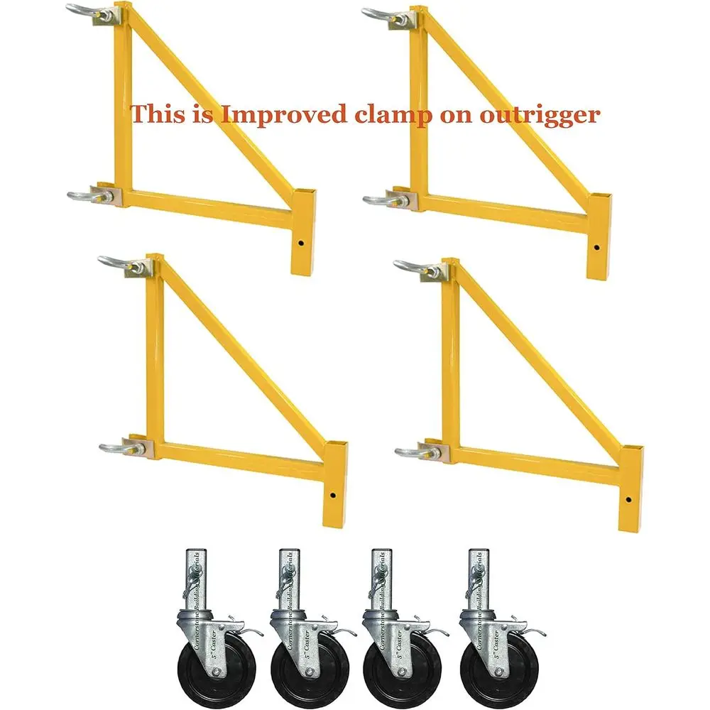 18 Patas Ajustables con Escalón Plegable Estilo Baker de Múltiples Posiciones y 5 Ruedas