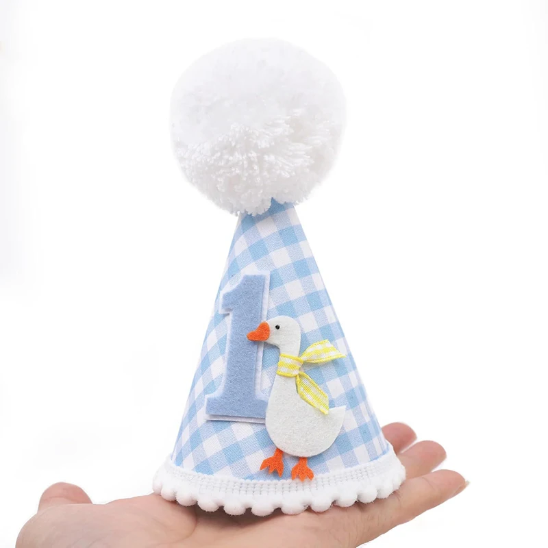New Goose Birthday Hat Mini Headgear For Kids Adults Number Crown Cone Cap Baby Boy Girl Birthday Party Decoration Hats