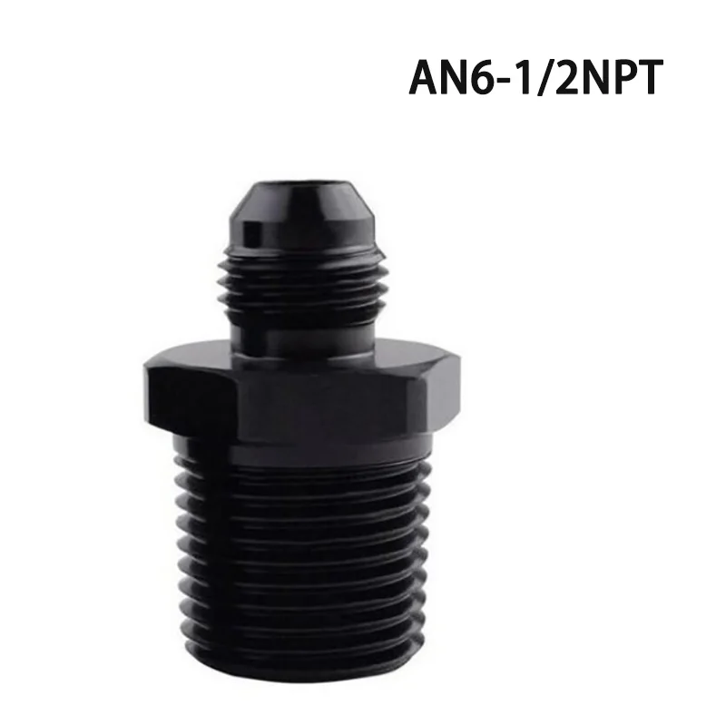 

2PCS 6AN AN-6 TO 1/2" NPT Male Thread Aluminum Anodized Fitting Adapter