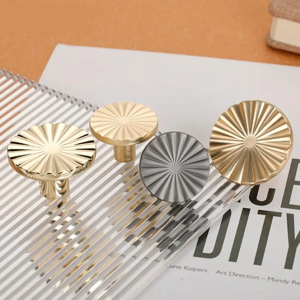 Zinc Alloy Semi-circular Handle Fan-shaped Single hole Cabinet Door Pulls Nordic Style Gold Dresser Knobs Home Decor