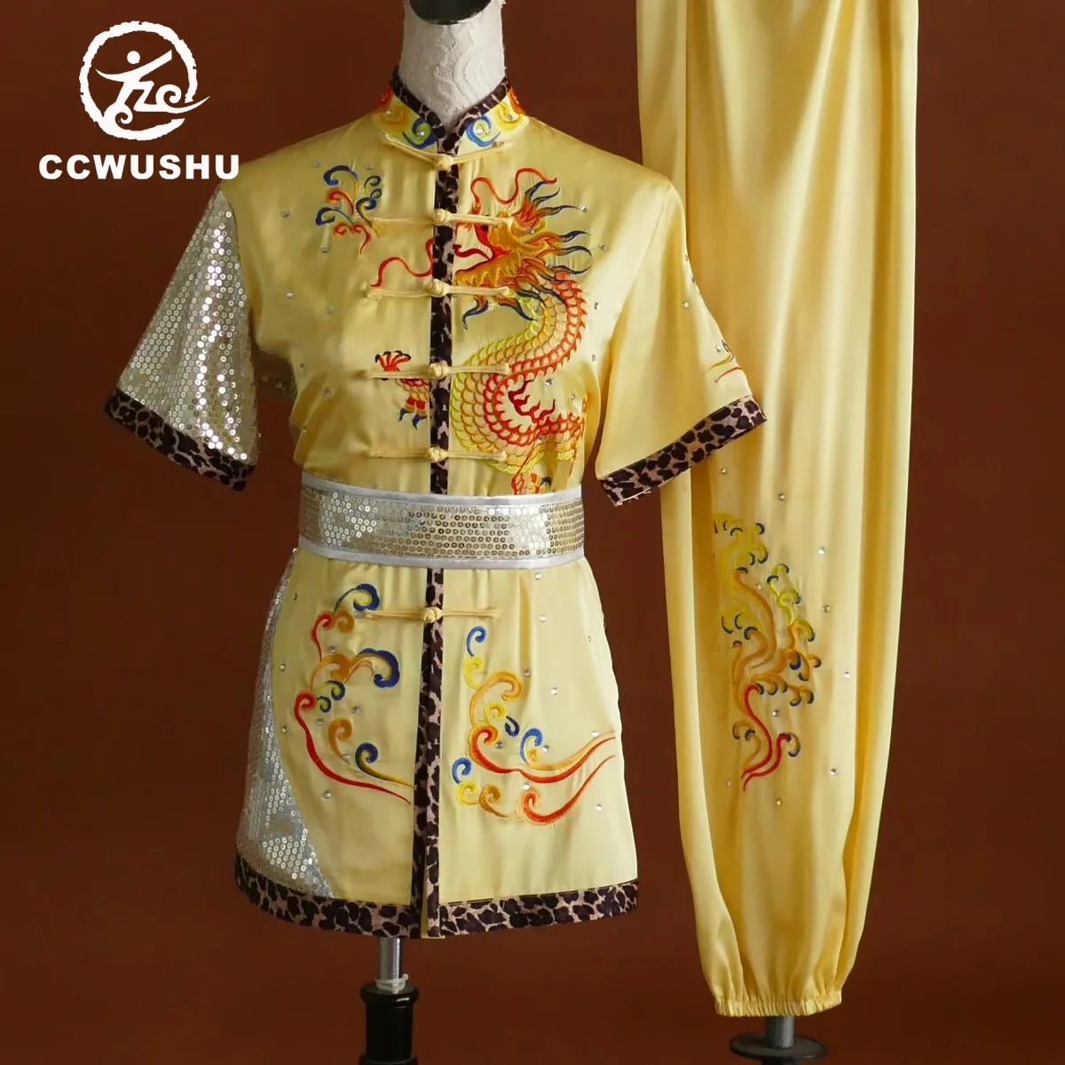 Tailor-Made Wushu Clothes Changquan Uniform Martial Arts Competition Kungfu Embroidered Traditional Martial Clothing CCWUSHU