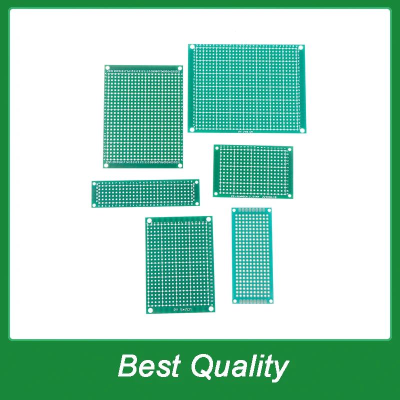 5pcs PCB Prototype Breadboard 2x8 3x7 4x6 5x7 6x8 7x9cm Double Side Universal Printed Circuit PCB Board Protoboard For Arduino