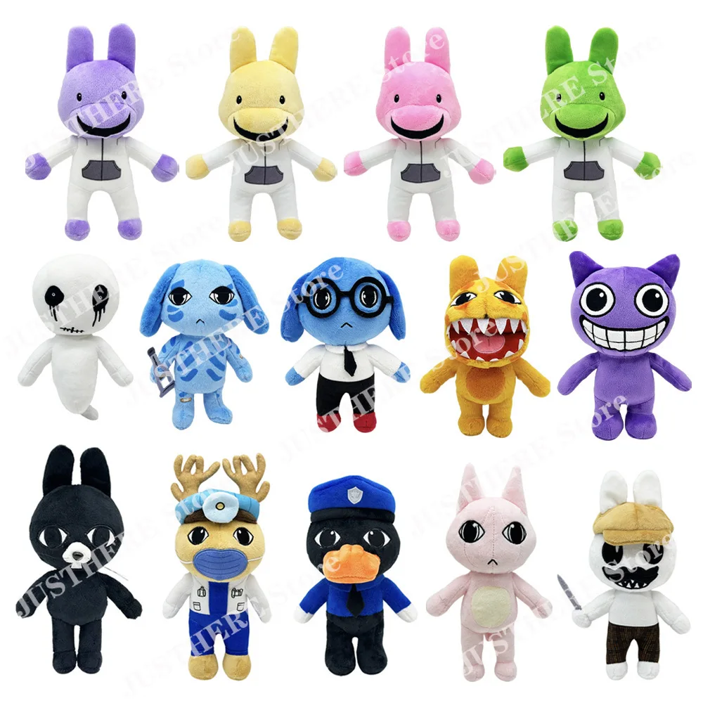 25cm Animal Hospital Plush Toys Cartoon Animals Plushies Rabbit Cat Pig Frog Figure Horror Game Stuffed Dolls Christmas Gifts