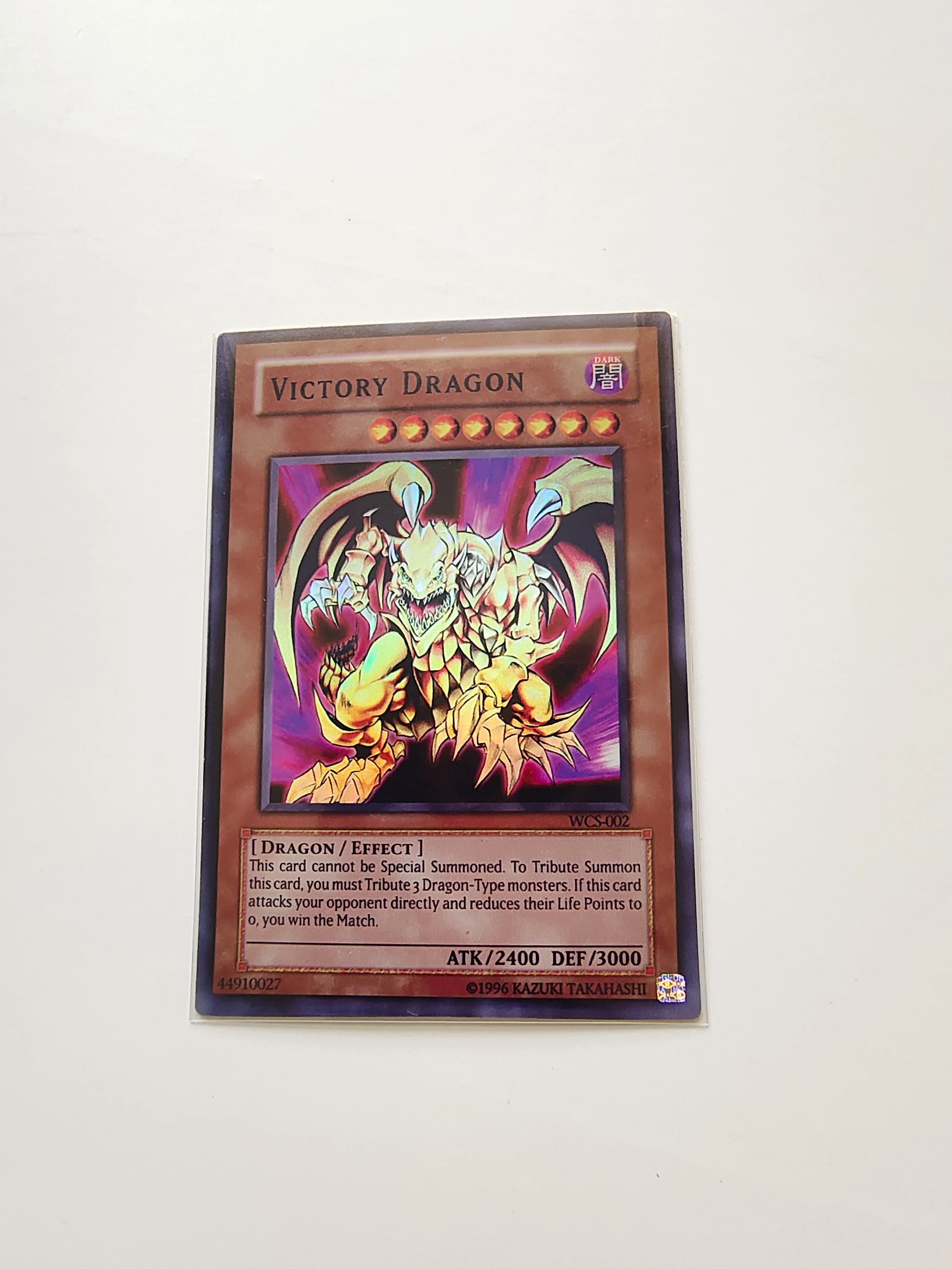 Yu Gi Oh Super Rare/SRTCG Victory Dragon(WCS-002) Board Game English Gift Collection Toy Card (Not Original)