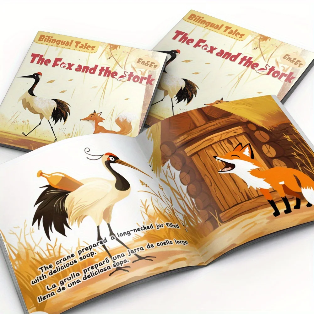Bilingual Tales: The Fox and the Stork, Classic Fable Storybook for Kids