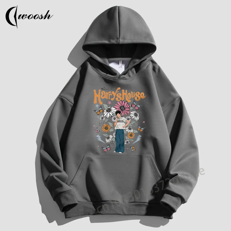 Harrys House Hoodies Cotton Womens Oversized Jacket Luxury Brand Streetwear Harajuku Printing Pullover Trend Hooded Sweatshirts