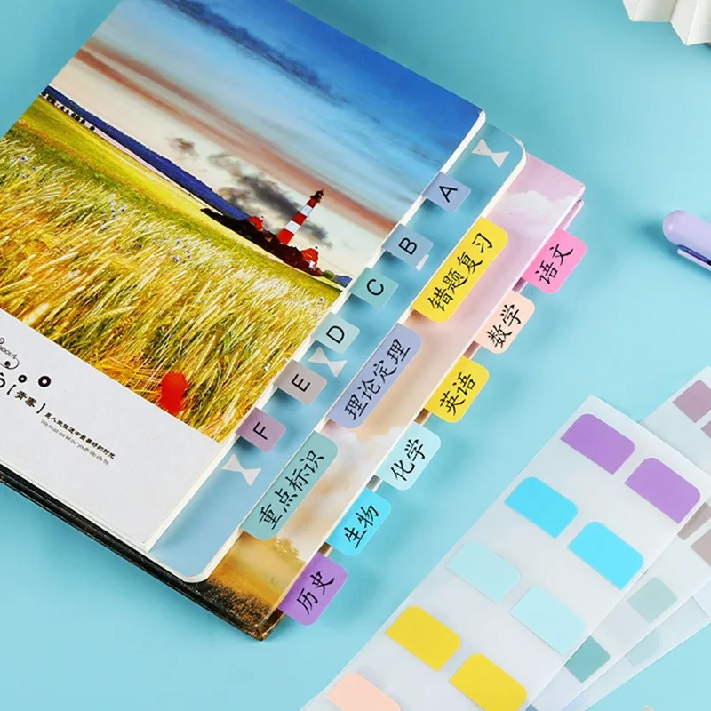 60/120/240Sheets Index Stickers Sticky Notes Colored Fluorescent Stickers Memo Pads Colorful Sticky Notes