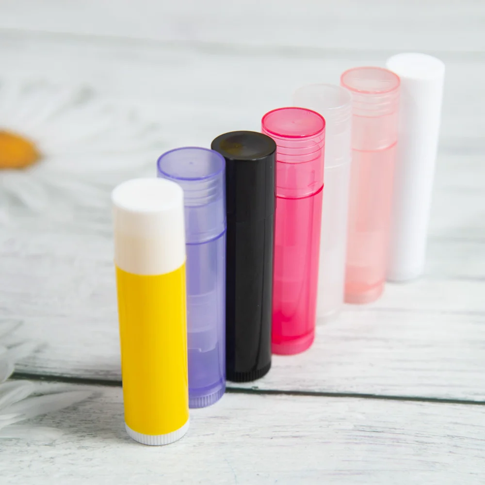 10pcs Plastic Lipstick Tube Lip Gloss Balm Tubes DIY Container Empty Cosmetic Container Travel Refillable Trial Sample Bottle