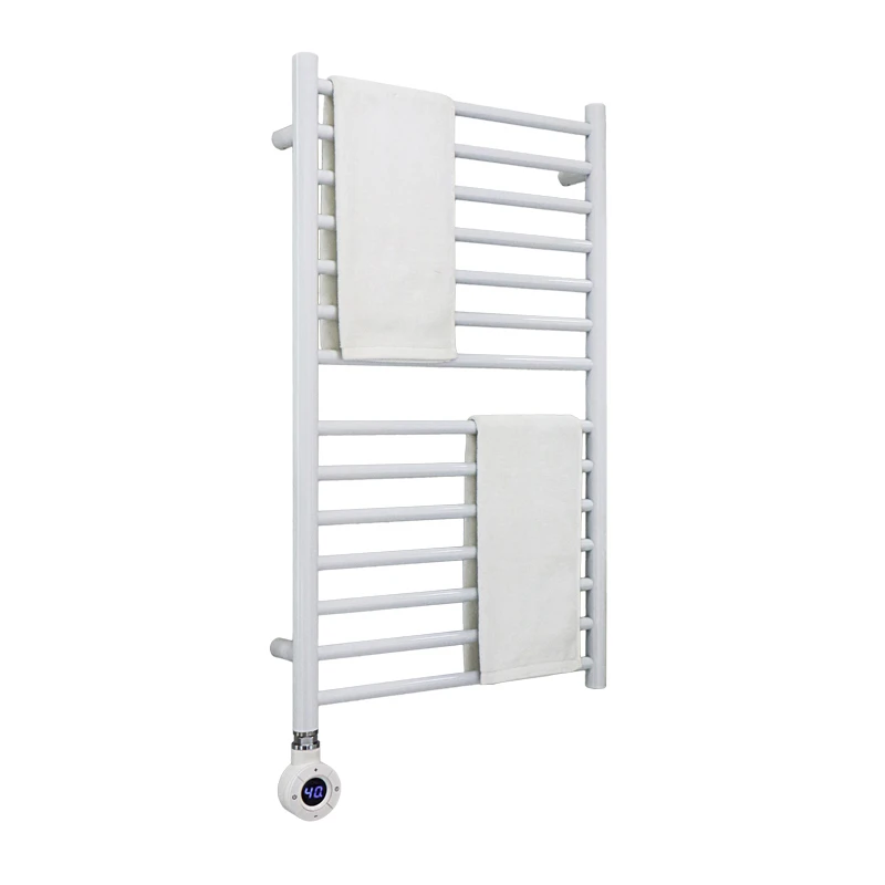 

Electric towel rack household bathroom bath towel drying white carbon fiber heating stainless steel