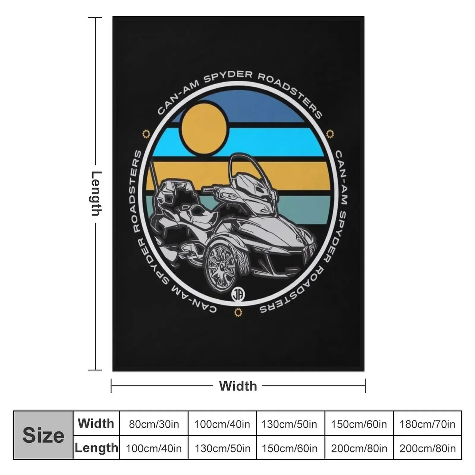 Can-Am Spyder RT Retro Sign Throw Blanket Soft Big Retros Blankets