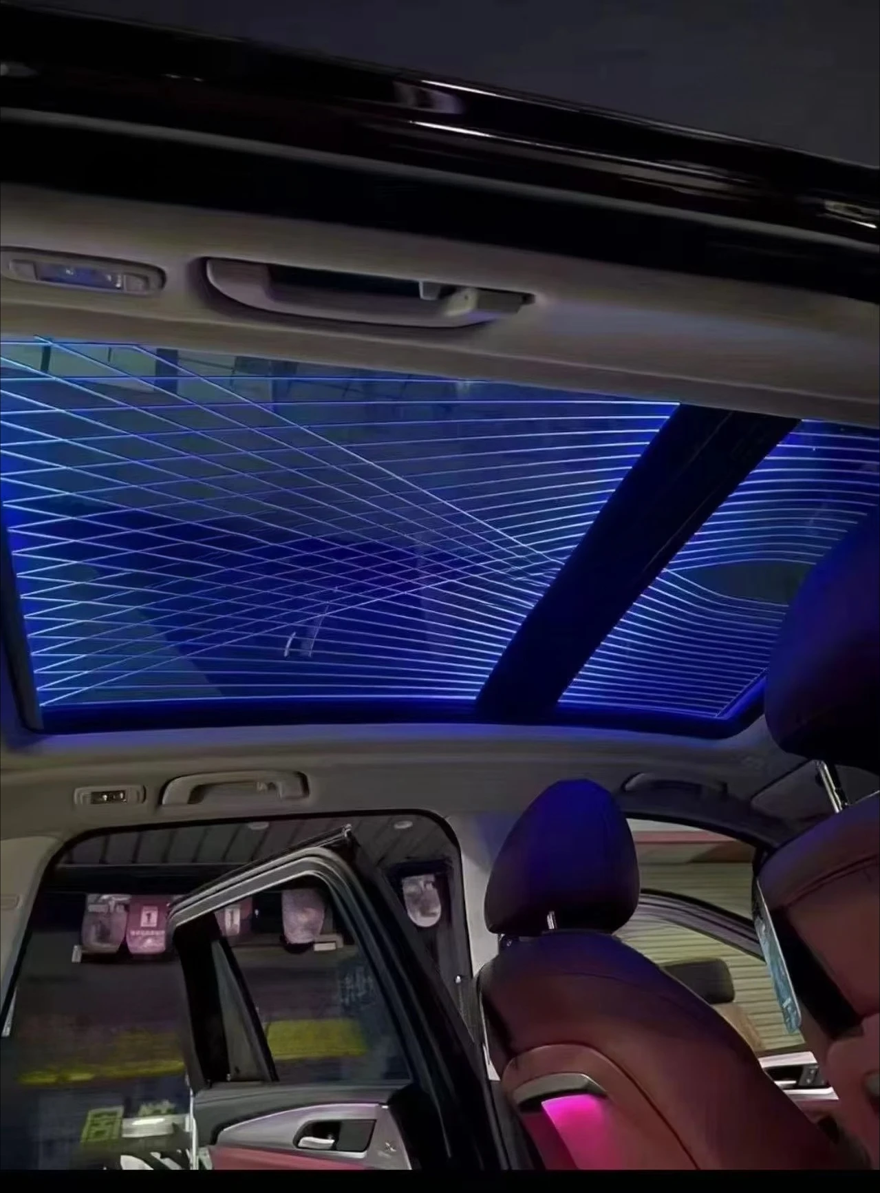 Romantic Car Panoramic Suitable for  5 7 Series G60 X3 X4 X5 G05 Sunroof Starry Sky Film Galaxy Lamp Ambient Light Decoration