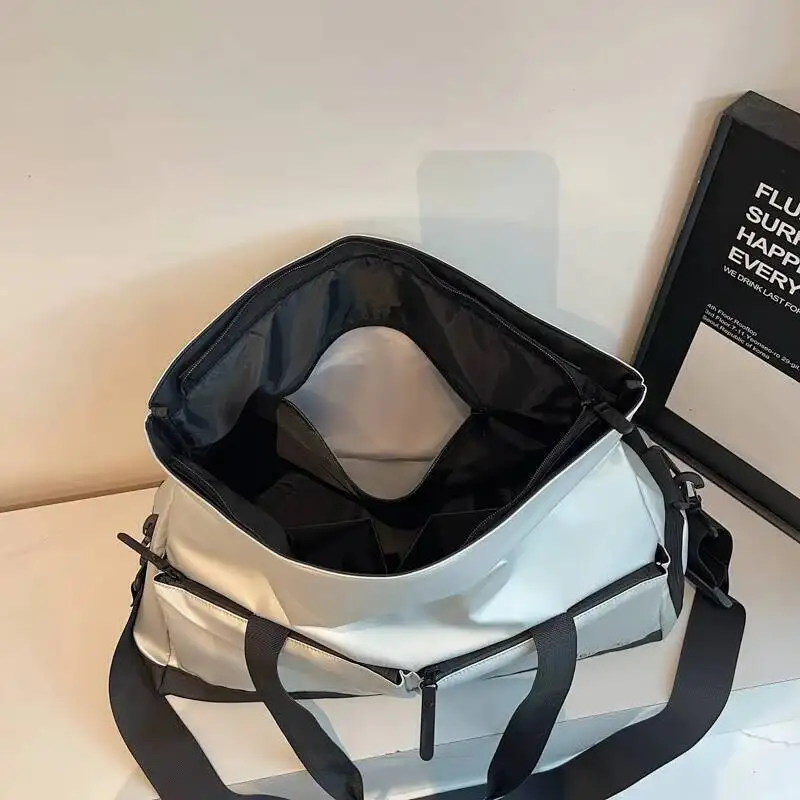 حقيبة سفر ذات سعة كبيرة تحجب الألوان، حقيبة كتف أنيقة متعددة الوظائف مقاومة للماء، حقيبة رياضية كاجوال عصرية للجنسين #6