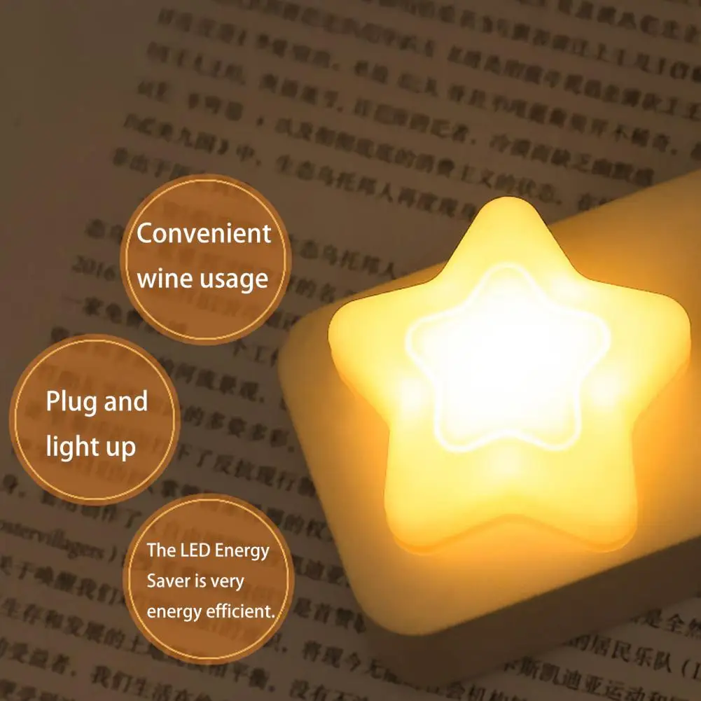 Star Shaped Night Light Usb Powered Star Night Light Portable Mini Led Lamp Decorative Bedside for Home Bedroom Kids Room Energy