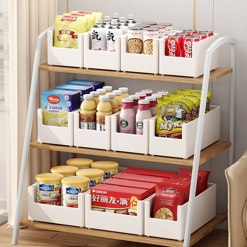 Cabinet Storage Box Kitchen Sundries Organizer Box Cupboard Basket Storage Case Cabinet Desktop Snack Makeup Spice Bottle Holder