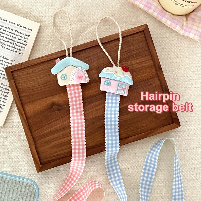 Creative Cute Cottage Hair Clips Organizer Hanging Wall Hair Claws Organizer For Women Girls Hairpins Display Storage Bag