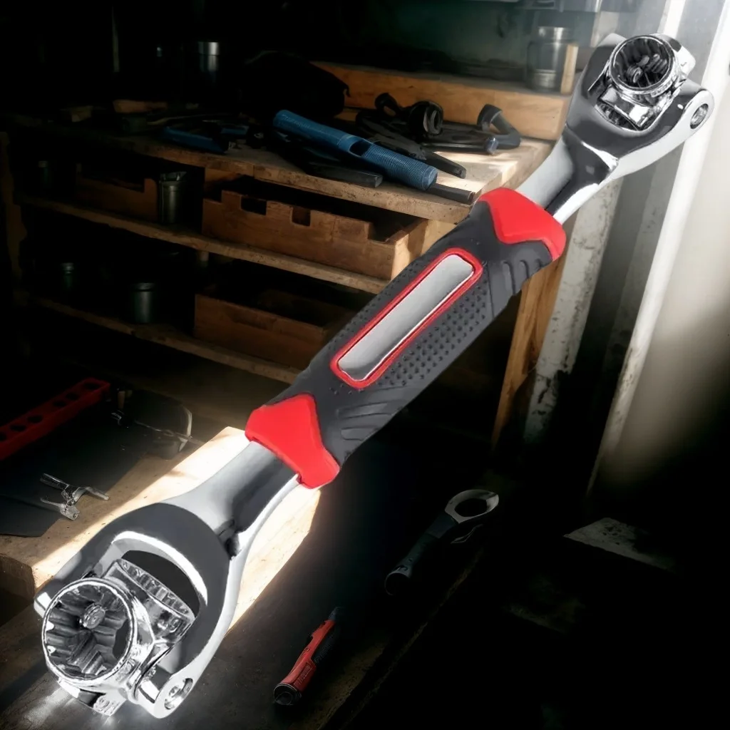 

​​360° Rotation Double End Wrench - 52-in-1 Multi-Purpose Tool 8-19mm Torque Socket 12-Tooth Wrench​​