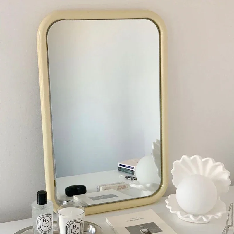 Metal Nordic Makeup Mirror Nightstand Nursery Decoration Bathroom Living Room Mirror Creative Specchio Da Parete Creative Decor