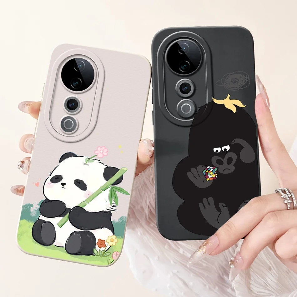 For Vivo V40 Pro (V2347) / V40 (V2348) Cute Panda Rabbit Cartoon Phone Case For Vivo V 40 40Pro 5G Soft Silicone Shockproof Case