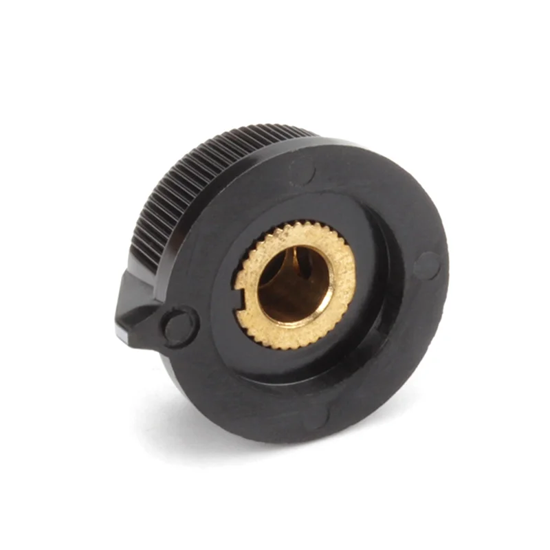 

30PCS 6.35Mm Shaft Brass Inside Set Screw Guitar Pedal Effects Control Amp Knob Guitar Parts Black